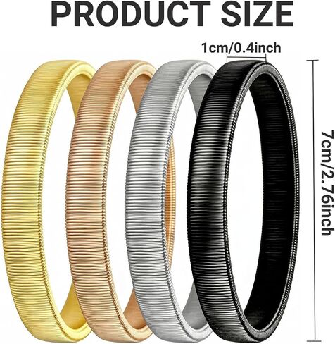 8 PCS Sleeve Holders,Stretchy Anti-Slip Metal Sleeve Garters, Elastic Arm Straps Fixing Long Shirt Sleeves in Kuwait