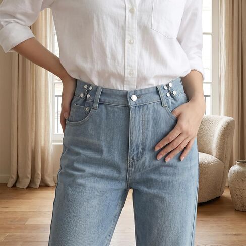 8 Set Waist Tightener for Pants Women, Jean Buttons for Loose Jeans, Waist Cincher Clip for Women Clothing Dresses Skirts No Sewing or Tools in Saudi Arabia