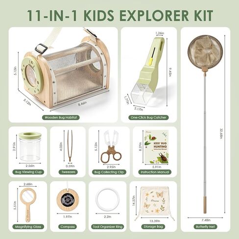 Dreamon Bug Catcher Kit for Kids Ages 4-8, 11Pcs Catch and Release Tool Set in Saudi Arabia
