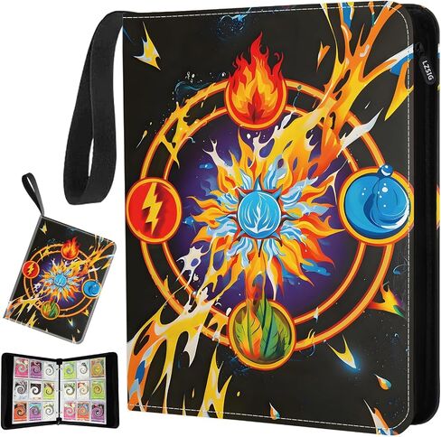CARD BINDER 4 JOTIOTS ، 448 CARDS HOLDER مع 56 أكمام قابلة للإزالة ، كتاب رياضي من 3 حلقات متوافق مع TCG و MTG وبطاقات اللعبة ، ألبوم جامع بطاقات التداول ، الهدايا للبنين والبنات in Kuwait