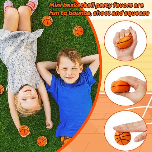 30 Pack 2.5 Inch Basketball Stress Ball,Mini Soft Foam Basketballs,Squeeze Sports Balls for Sport Theme Party Favor Kids Decoration Stress Relief in Saudi Arabia