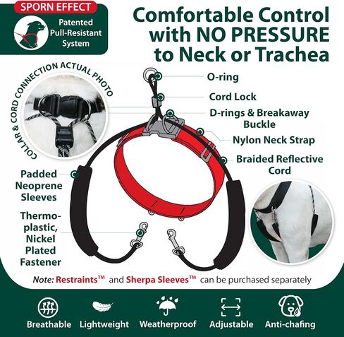 SPORN Dog Harness, Black, Large in Kuwait