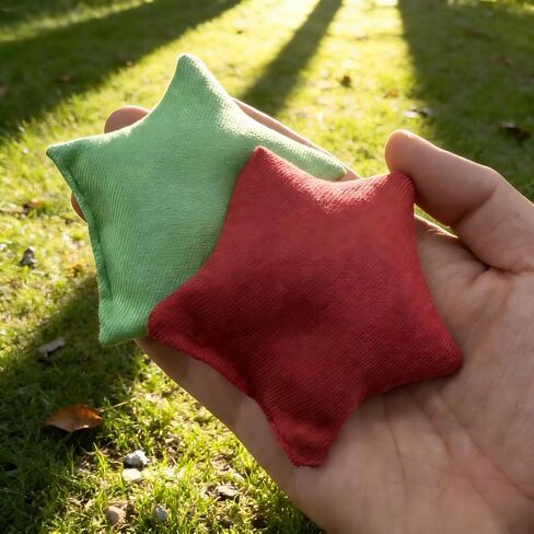 10 Pcs Small Bean Bags for Tossing, 3" x 3" Small Star Bean Bag for Toss Game Cornhole Game Daycare and Home Schooling Indoor Outdoor Backyard Activities, Assorted Random Colors in Saudi Arabia