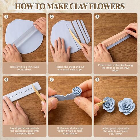 18 Pcs Clay Flower Petal Line Cutter, Polymer Clay Line Shaped Cutter, for 3D Flower Making, Jewelry, Charms, Fondant, DIY Craft Supplies, Suitable for Everyone to Create 3D Floral Decorations in Saudi Arabia