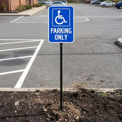 MUXYH Handicap Parking Sign 2 Pack, Reserved Parking Sign, with Picture of Wheelchair Sign, 12" x 18" Engineer Grade Reflective Aluminum, Waterproof, Easy to Mount in Kuwait