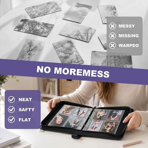 PhotoCards Binder 4 Pocket, with 50 Removable Sleeves-Can Hold 400 Cards in Kuwait