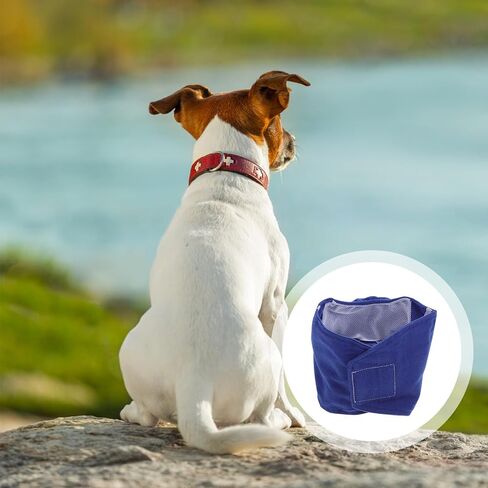 Blue Size Fabric Male Dog Sanitary Underwear Belly Wrap Band in Saudi Arabia