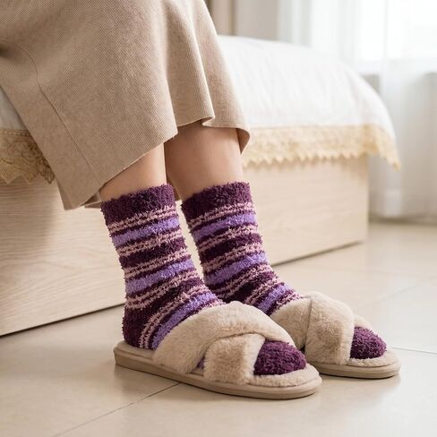 Pleneal Fuzzy Socks for Women - Fluffy Socks Women, Cozy Socks for Women Slipper Bed Socks in Saudi Arabia