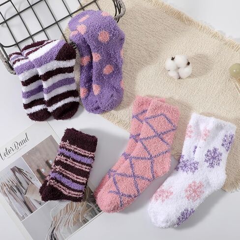 Pleneal Fuzzy Socks for Women - Fluffy Socks Women, Cozy Socks for Women Slipper Bed Socks in Saudi Arabia