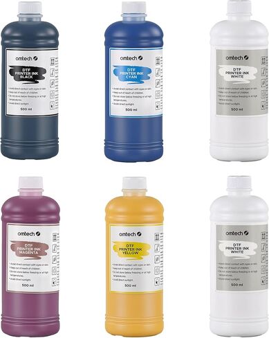 OMTech DTF Ink 17oz CMYKWW 6-Pack in Saudi Arabia