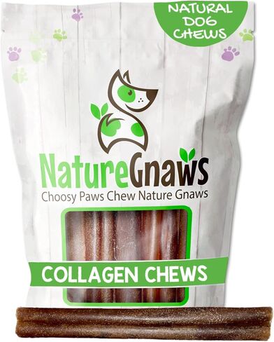 Nature Gnaws Braided Collagen Sticks 6" Dog Chews, 5 Count in Kuwait