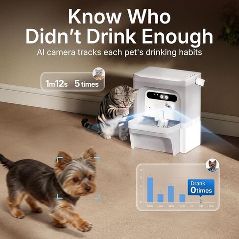 PETKIT Eversweet Ultra Cat Water Fountain with AI Camera, Filterless in Kuwait