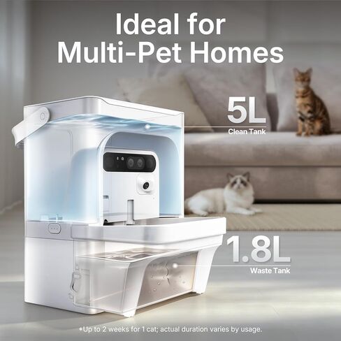 PETKIT Eversweet Ultra Cat Water Fountain with AI Camera, Filterless in Kuwait