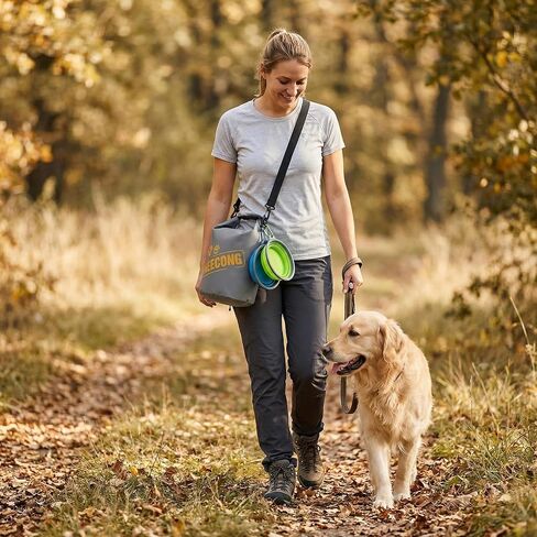 Dog Food Travel Bag With Collapsible Travel Bowls, 42 Cup Dog Food Storage System for Camping, Everyday-10L Food Dry Bag in Saudi Arabia