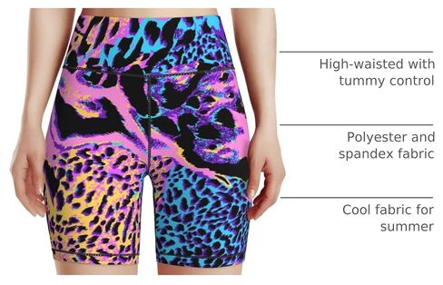 Women's High Waist Bike Shorts for Workout Sports Athletic Running Hiking Biker Yoga Gym Size in Kuwait