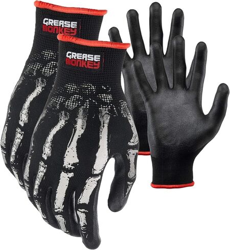 Grease Monkey Bone Series Foam Nitrile Mechanic Gloves with Grip in Kuwait