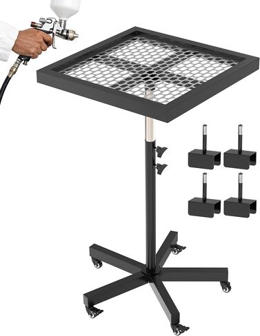 Rotating Spray Paint Stand with Wheels – 2-in-1 Paint Turntable for Cabinet Doors & Crafts – Adjustable Height 360° Swivel Rack in Saudi Arabia