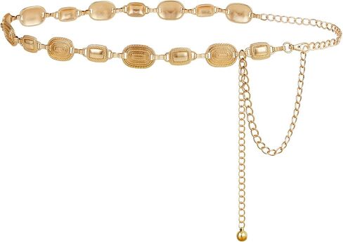 FIORETTO Metal Waist Chain Link Belt for Women Western Cowgirl Boho Turquoise Belts for Dress Jeans Country Concert Outfit in Kuwait