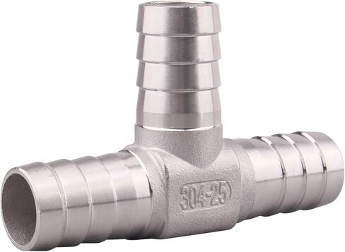 DERNORD Stainless Steel Hose Barb, 3 Way Tee T Shape Barbed 5/16" Union Home Brew Fitting (5/16" Barb x 5/16" Barb x 5/16" Barb) in Kuwait
