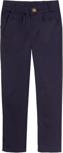 Mud Kingdom Boys Chino Pants Twill School Uniform Adjustable Waist Pull On in Saudi Arabia