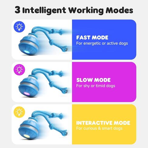Interactive Small Dog Toys Ball, Smart Automatic Moving Rolling Dogs Toy in Saudi Arabia