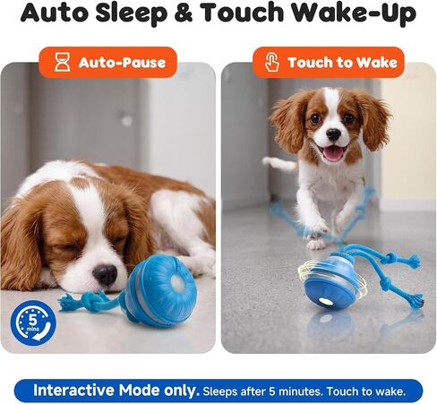 Interactive Small Dog Toys Ball, Smart Automatic Moving Rolling Dogs Toy in Saudi Arabia