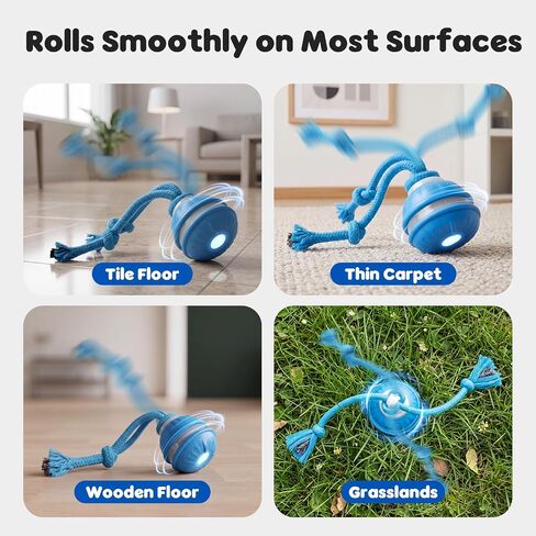 Interactive Small Dog Toys Ball, Smart Automatic Moving Rolling Dogs Toy in Saudi Arabia