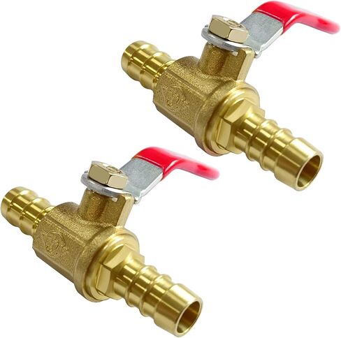 1/2" PEX Ball Valve Brass Shut off gate Valve for Cold and Hot water (Pack of 2) in Kuwait