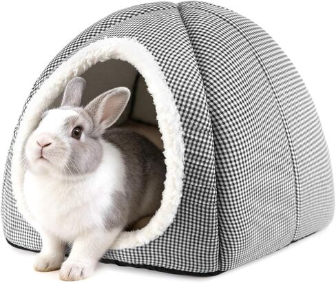 Rabbit Hideout Bed for Large Bunnies, Soft Plush Bunny House in Kuwait