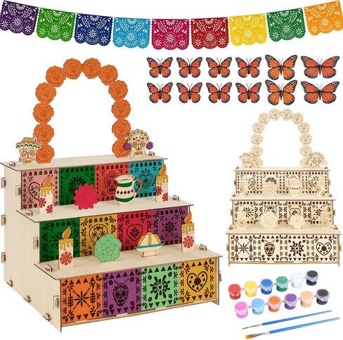 ZCPTZ Day of The Dead Wooden Altar Craft Kit, Dia De Los Muertos Decoration in Kuwait