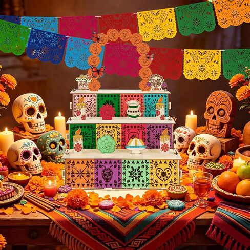 ZCPTZ Day of The Dead Wooden Altar Craft Kit, Dia De Los Muertos Decoration in Kuwait