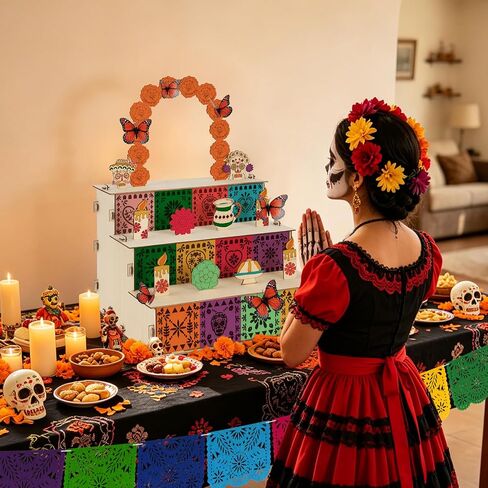ZCPTZ Day of The Dead Wooden Altar Craft Kit, Dia De Los Muertos Decoration in Kuwait