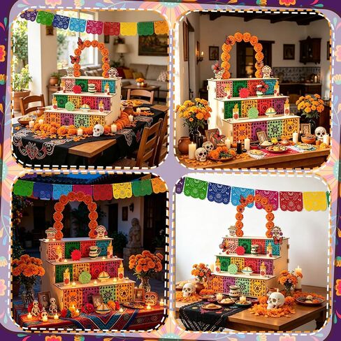 ZCPTZ Day of The Dead Wooden Altar Craft Kit, Dia De Los Muertos Decoration in Kuwait
