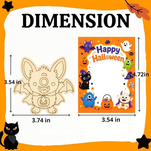 24Pcs Halloween Crafts for Kids - Halloween Monster Painting Crafts Kit in Kuwait