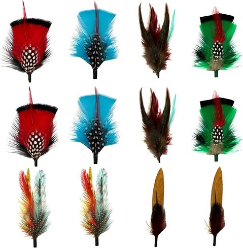 Hat Feathers for Fedora, Assorted Natural Feathers for Men Women in Kuwait