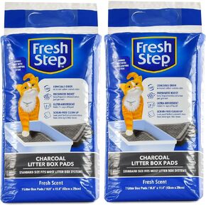 Fresh Step Charcoal Cat Litter Box Pads, Activated Carbon, 7 Count in Kuwait