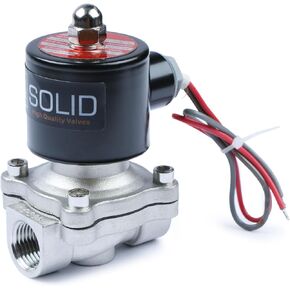 U.S. Solid 1/2inches Stainless Steel Electric Solenoid Valve 24V AC N.C. VITON Water Air Fuel in Saudi Arabia
