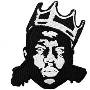 3" Black White Embroidered Iron on Patch in Saudi Arabia