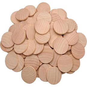 2 Inch Natural Wood Slices Unfinished Round Wood Coins, 60 per Pack in Saudi Arabia