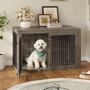 AMERLIFE Corner Dog Crate Furniture for Medium/Large Dogs Space-Saving in Kuwait