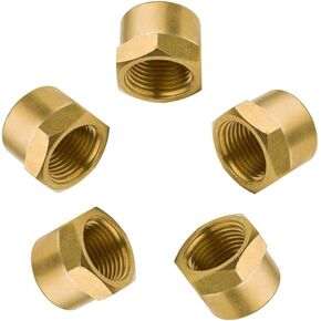 Legines Brass Pipe Fitting Cap 1/2" NPT Female Hex Head 1200psi High Pressure, 5pcs in Saudi Arabia