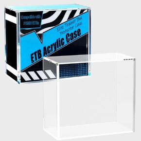 Acrylic ETB Protector Case Magnetic Ultra Thick 5mm Elite Trainer Box Acrylic Display Case Stackable Hard Compatible with PKMN Elite Trainer Boxes with Strong Magnets Easy Top Loading in Saudi Arabia