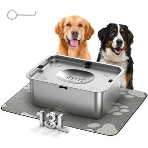 18L Stainless Steel Dog Water Bowl, No Spill Extra Large Water Bowl for Dog in Kuwait