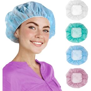 AMZ Medical Supply White Disposable Bouffant Caps Medical, 21 Inch. Pack of 1000 Disposable Hair Covers for Nurses. Breathable Polypropylene Bouffant Caps with Elastic Band for Food Service in Saudi Arabia