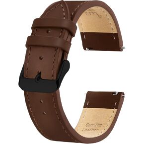 Ritche Christmas Gift Quick Release Leather Watch Bands for Men Women 18mm 20mm 22mm Watch Band Compatible with Samsung Galaxy Watch 4 and 5/5 pro, Black/Brown/Coffee/Light Brown/Pink, Valentine's day gifts for him or her, White Elephant Gifts, Stocking S in Saudi Arabia