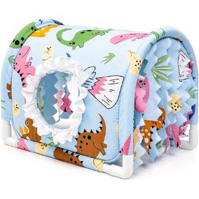Bottomless Guinea Pig Hideout Tunnel with Curtains, Large Bracket Shelter in Kuwait
