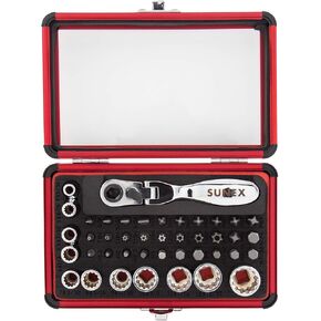 Sunex 38 piece TrueTimber Kanati Mini Ratchet and Bit Set, 1/8-Inch - 1/4-Inch S2 Bits, 5/64-Inch - 1/4-Inch hex bits, 9726KANATI in Kuwait
