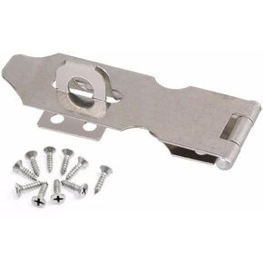 Wideskall® 4" inch Zinc Plated Swivel Safety Hasp and Staple with Screws (Pack of 10) in Saudi Arabia