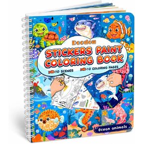 Make a Face Sticker Book for Kids Ages 2-4 & 4-8 by Puraelsa - 14 Sticker and Coloring Scenes, Interactive Peel and Stick Activity Book, Screen-Free Travel Toy for Car Rides & Airplane Trips in Kuwait
