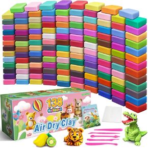 Air Dry Clay 138 Colors, Modeling Magic Clay Gift for Kids in Kuwait